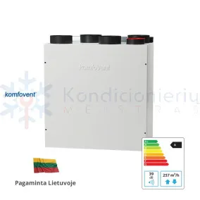 Rekuperatorius KOMFOVENT Domekt R 200 V C8 T – L/A F7/M5 Rekuperatorius KOMFOVENT Domekt R 200 V C8 T – L/A F7/M5